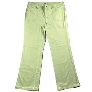 Faded Glory Women Vintage Y2K Pants Bright Neon Green Wide Leg Flare Sz 14 D178